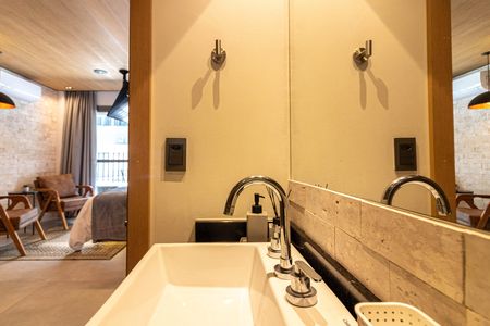 Studio para alugar com 30m², 1 quarto e sem vaga Studio para alugar com 30m², 1 quarto e sem vagaBanheiro Social