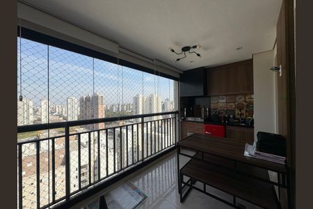 Varanda gourmet de apartamento à venda com 3 quartos, 89m² em Campestre, Santo André