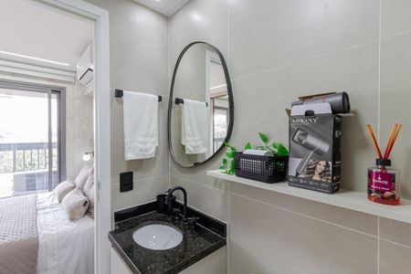 Studio para alugar com 21m², 1 quarto e sem vaga Studio para alugar com 21m², 1 quarto e sem vagaBanheiro Social