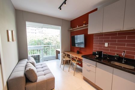 Sala/cozinha de apartamento à venda com 1 quarto, 29m² em Vila Mariana, São Paulo