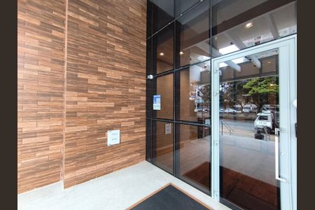 Studio para alugar com 27m², 1 quarto e sem vagaFachada + Plaquinha