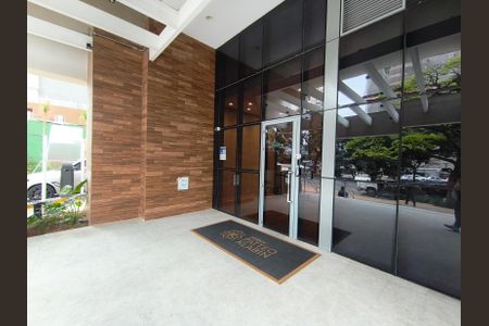 Studio para alugar com 27m², 1 quarto e sem vagaFachada + Plaquinha