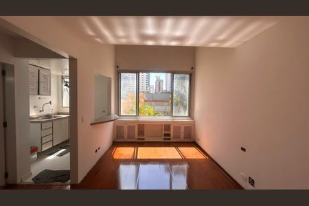 Sala de apartamento à venda com 1 quarto, 50m² em Brooklin, São Paulo