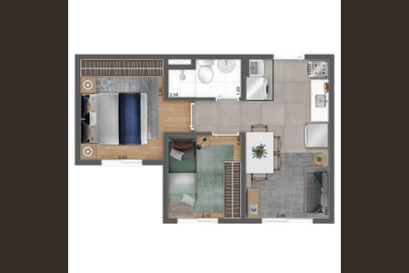 Apartamento à venda com 33m², 2 quartos e sem vagaDetalhe