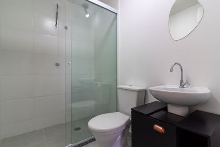 Studio para alugar com 26m², 1 quarto e sem vaga Studio para alugar com 26m², 1 quarto e sem vagaBanheiro