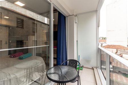 Varanda do Studio de kitnet/studio para alugar com 1 quarto, 22m² em Centro Histórico de São Paulo, São Paulo