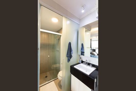 Banheiro de kitnet/studio à venda com 1 quarto, 30m² em Vila Olímpia, São Paulo