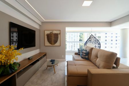 Sala de apartamento para alugar com 3 quartos, 142m² em Barra Funda, Guarujá