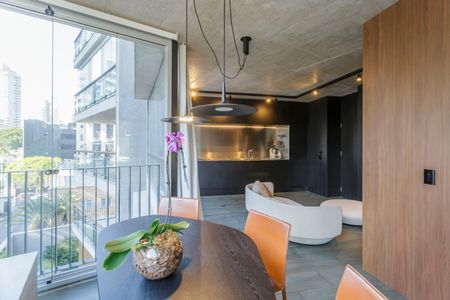 Sala de apartamento para alugar com 1 quarto, 62m² em Vila Nova Conceição, São Paulo