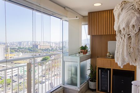 Varanda da Sala de apartamento à venda com 3 quartos, 82m² em Várzea da Barra Funda, São Paulo