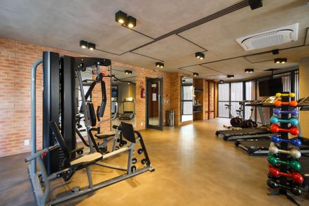Área comum - Academia de kitnet/studio para alugar com 1 quarto, 22m² em Jardim Paulista, São Paulo
