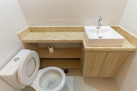 Banheiro de kitnet/studio à venda com 1 quarto, 24m² em Tatuapé, São Paulo