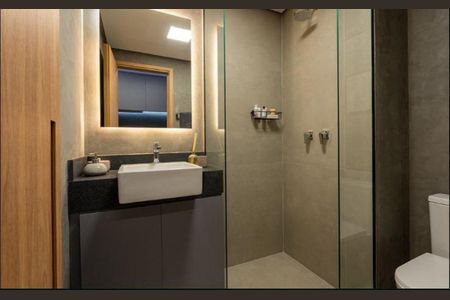 Banheiro de kitnet/studio à venda com 1 quarto, 26m² em Vila Clementino, São Paulo