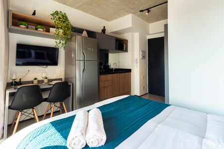 Studio para alugar com 21m², 1 quarto e sem vaga Studio para alugar com 21m², 1 quarto e sem vagaQuarto