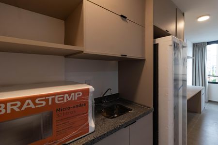 Cozinha de kitnet/studio para alugar com 1 quarto, 26m² em Perdizes, São Paulo