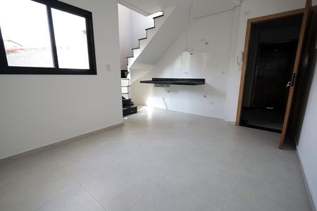 Sala/Cozinha de apartamento à venda com 2 quartos, 50m² em Parque Oratório, Santo André