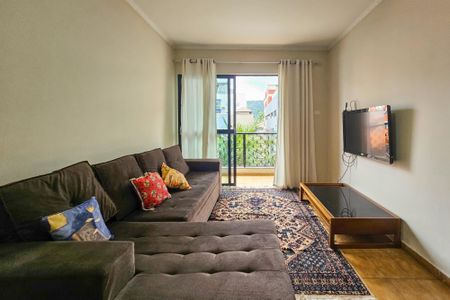 Sala de apartamento para alugar com 3 quartos, 107m² em Balneario Cidade Atlantica, Guarujá