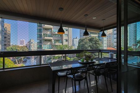 Varanda da Sala de apartamento à venda com 4 quartos, 220m² em Serra, Belo Horizonte