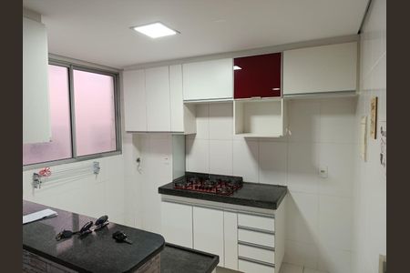 Cozinha  de apartamento à venda com 2 quartos, 45m² em Chácara Cotia, Contagem