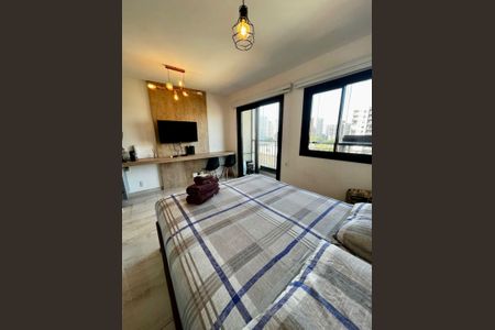 Quarto/Sala de kitnet/studio à venda com 1 quarto, 27m² em Indianópolis, São Paulo