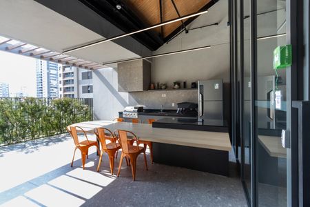 Studio à venda com 26m², 1 quarto e sem vagaChurrasqueira