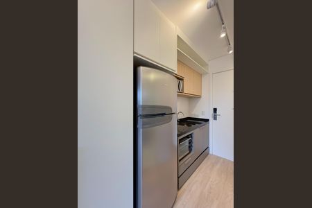 Cozinha de kitnet/studio para alugar com 1 quarto, 23m² em Vila Mariana, São Paulo