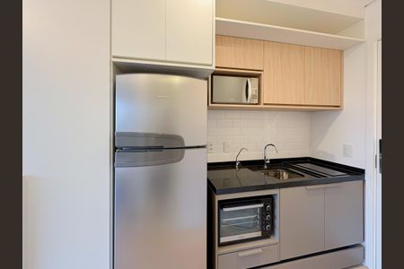 Cozinha de kitnet/studio para alugar com 1 quarto, 23m² em Vila Mariana, São Paulo