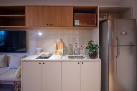 Studio para alugar com 27m², 1 quarto e sem vaga Studio para alugar com 27m², 1 quarto e sem vagaCozinha