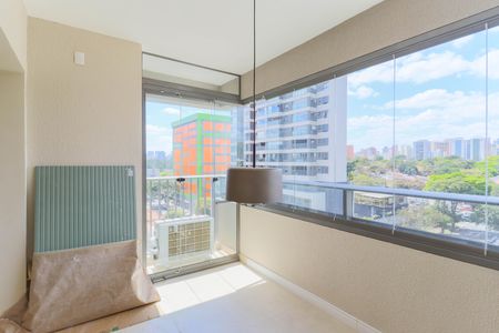 Varanda da Sala de apartamento para alugar com 2 quartos, 71m² em Brooklin, São Paulo