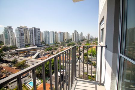 Varanda da Sala de apartamento para alugar com 1 quarto, 30m² em Campo Belo, São Paulo
