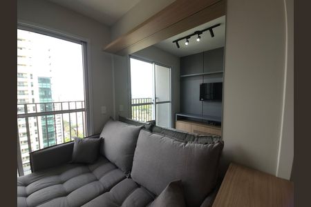 Sala de apartamento para alugar com 1 quarto, 28m² em Campo Belo, São Paulo
