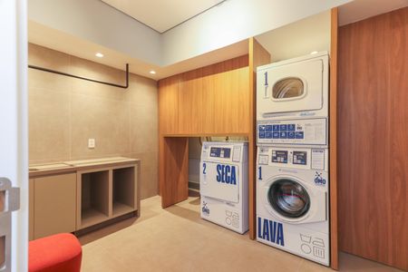 Studio à venda com 28m², 1 quarto e sem vagaLavanderia prédio