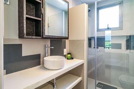 Studio para alugar com 29m², 1 quarto e sem vaga Studio para alugar com 29m², 1 quarto e sem vagaBanheiro