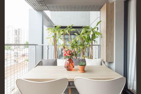 Varanda da Sala de kitnet/studio à venda com 1 quarto, 47m² em Pompeia, São Paulo