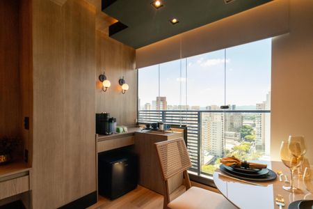 Varanda de kitnet/studio à venda com 1 quarto, 27m² em Pompeia, São Paulo