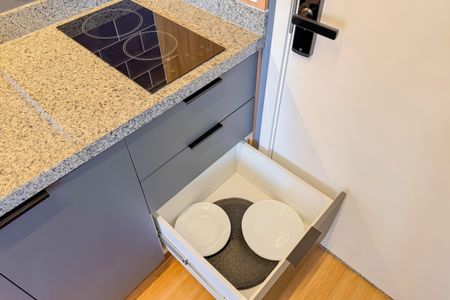 Studio para alugar com 23m², 1 quarto e sem vaga Studio para alugar com 23m², 1 quarto e sem vagaCozinha - Armários