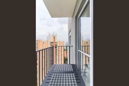 Varanda da Sala de apartamento para alugar com 1 quarto, 28m² em Campo Belo, São Paulo