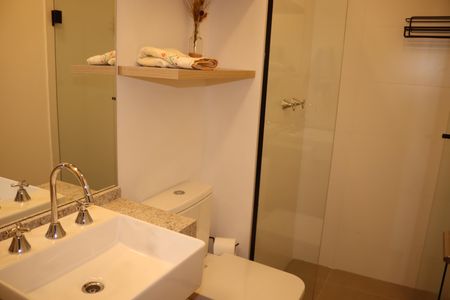 Banheiro Social de kitnet/studio para alugar com 1 quarto, 25m² em Consolação, São Paulo