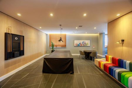 Studio à venda com 28m², 1 quarto e sem vaga Studio à venda com 28m², 1 quarto e sem vagaSalão de jogos