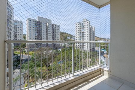 Sacada da Sala de apartamento à venda com 3 quartos, 75m² em Paquetá, Belo Horizonte