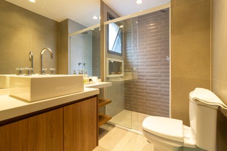 Banheiro de apartamento para alugar com 1 quarto, 49m² em Jardim Paulista, São Paulo