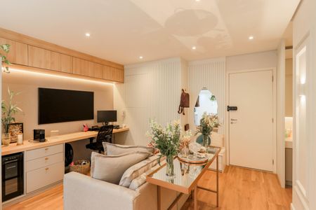 Sala de apartamento à venda com 1 quarto, 46m² em Vila Gertrudes, São Paulo