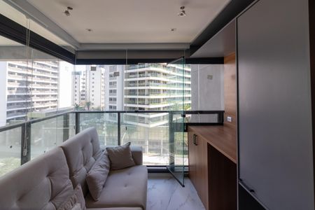 Varanda de apartamento à venda com 1 quarto, 34m² em Indianópolis, São Paulo