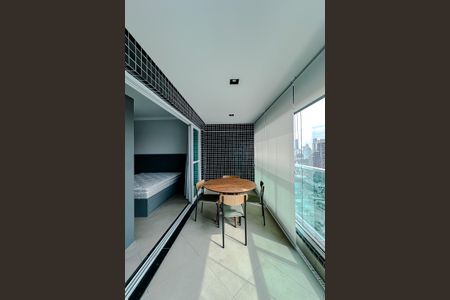 Varanda da Sala de apartamento para alugar com 1 quarto, 55m² em Vila Regente Feijó, São Paulo