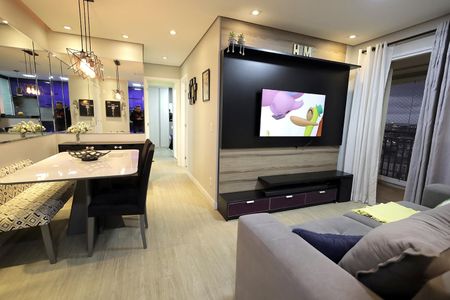 Sala  de apartamento à venda com 2 quartos, 66m² em Vila América, Santo André