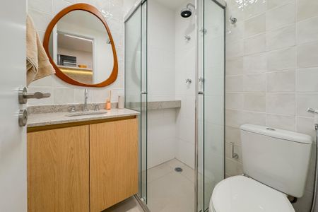 Studio para alugar com 19m², 1 quarto e sem vaga Studio para alugar com 19m², 1 quarto e sem vagaBanheiro Social