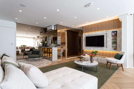 Sala de apartamento à venda com 3 quartos, 136m² em Água Branca, São Paulo