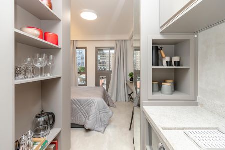 Studio à venda com 25m², 1 quarto e sem vagaCozinha