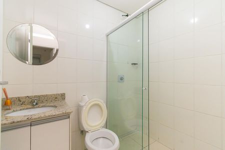 Banheiro social de apartamento para alugar com 1 quarto, 50m² em Vila Metalúrgica, São Paulo