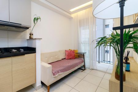Sala de apartamento para alugar com 1 quarto, 28m² em Jardim Caravelas, São Paulo